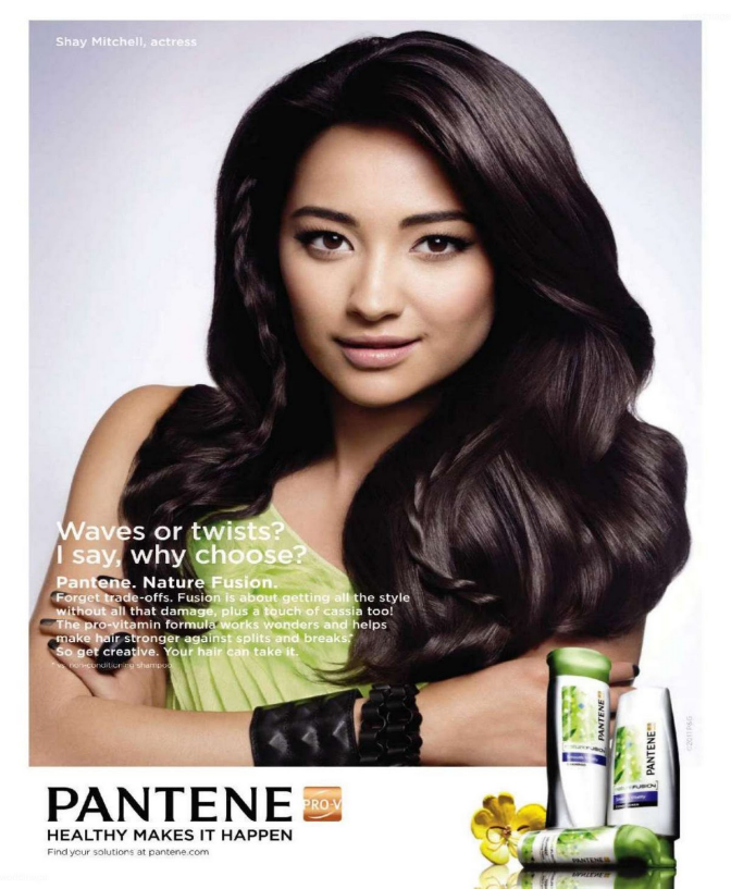 Pantene Pro-V magazine advertisement.