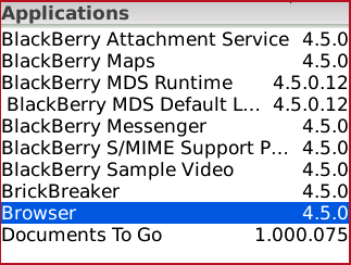 Blackberry Smart Phone Web-tool and office features.