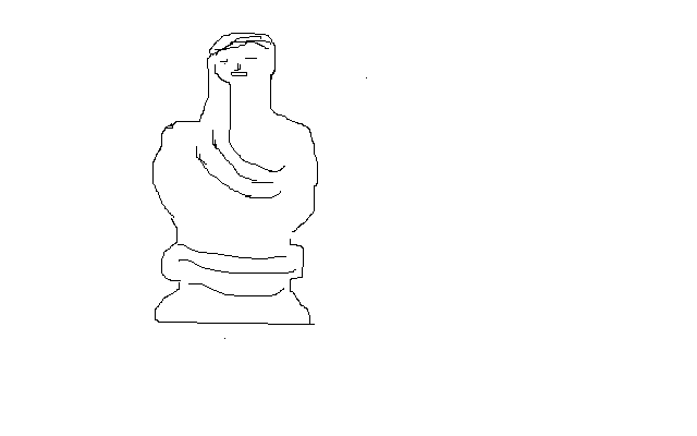 Sketch is a representative of the aforementioned roman statue.
