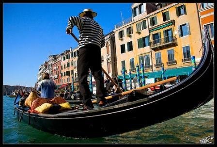 The gondola in Venice.