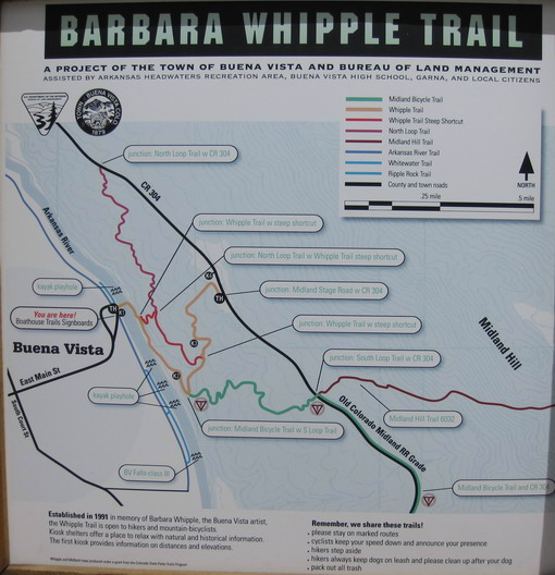 The Barbara Whipple Trail and the Arkansas River trail