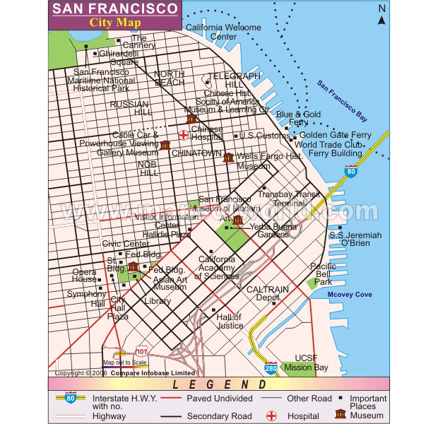 The map of San Francisco.