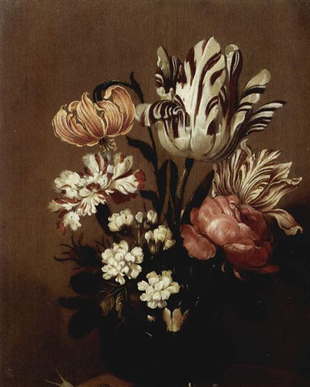 Vase of flowers painted by Dutch artist