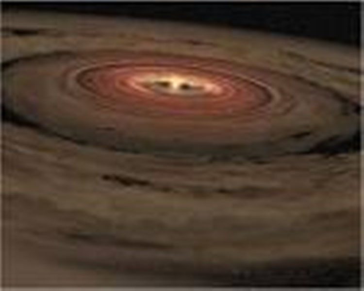 A cloud of dust believed to form the solar system by astronomers.