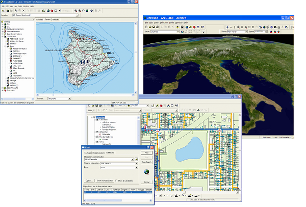 Web based electronic earth maps.