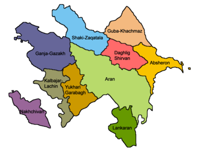 The Map of Azerbaijan.