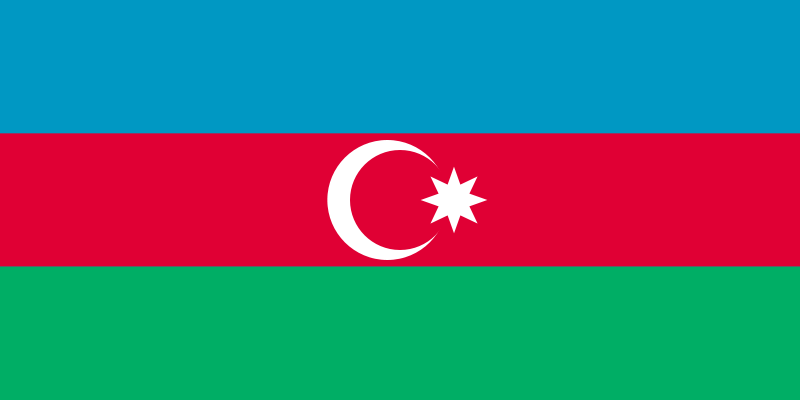 The Flag of Azerbaijan.