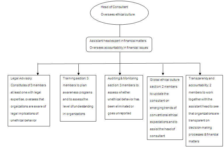 Structure of the consultant organization