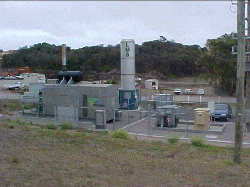 Methane gas generator at Rye