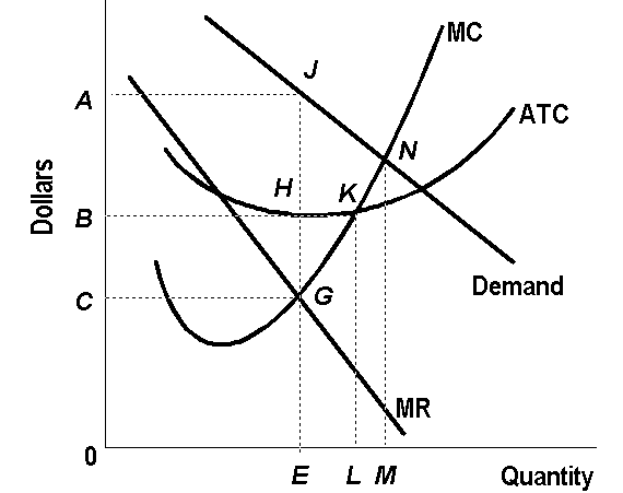 The graph depicts the monopoly market structure.