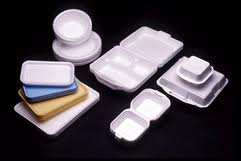 Several examples of polystyrene.