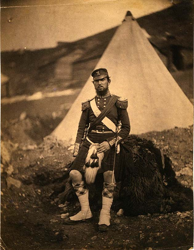 Roger Fenton, Captain Cuninghame, 42nd Royal Highland Regiment, June 1855.