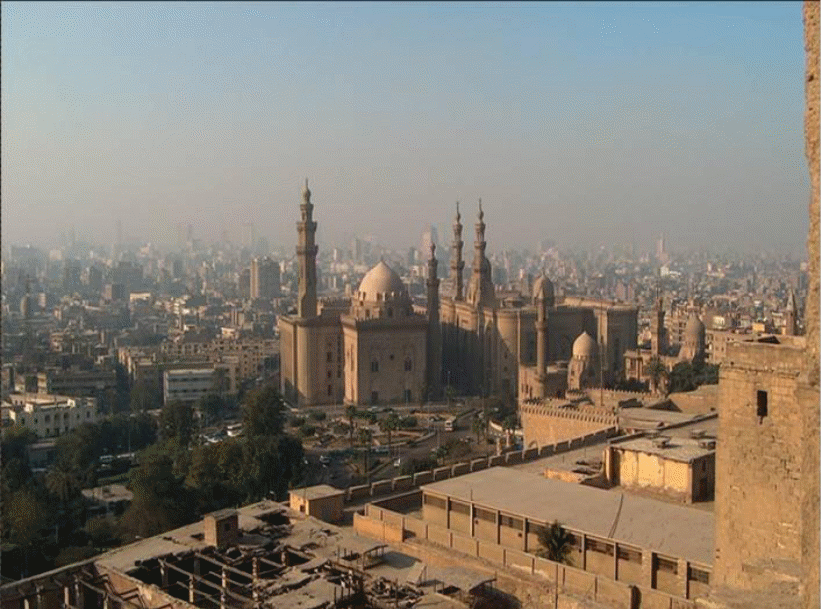 Sultan Hasan Mosque next to the Citadel-Cairo.