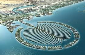 The Palm Island in Dubai.
