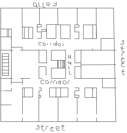 Figure of sketch plan of food court.