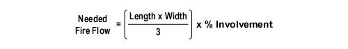 The formula for calculating the need fire flow is (CFBT-US LLC)