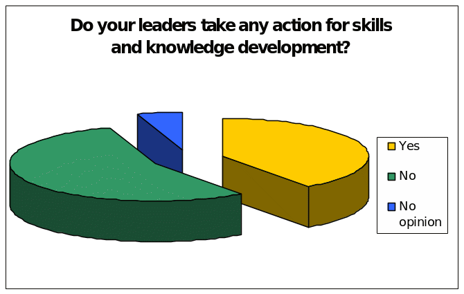Whether the leaders of IT organization take any action for skills and knowledge development or not