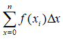 Formula for definite integral calculation.