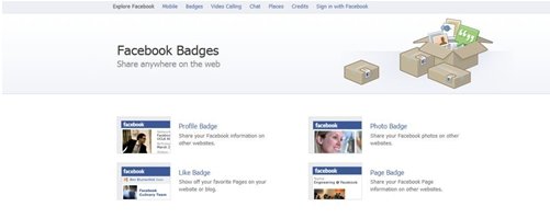 Facebook badges.