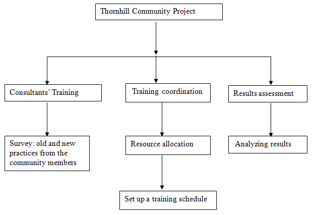 the framework used in ascertaining sustainability of the Thornhill Community Health project