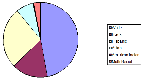Distribution of the gifted students in Broward District
