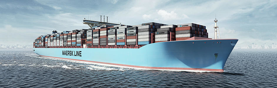 Maersk’s ship loaded with containers