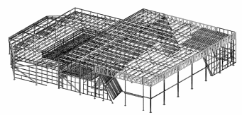 The structural image of the steel building
