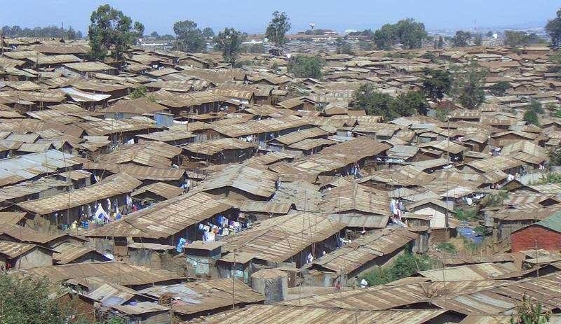 Kibera slums in Kenya