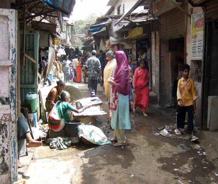 An image showing the slums in India