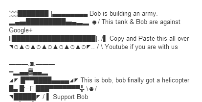 Bob Has an Army, Tanks, Air Support, and HATES Google+