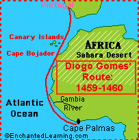 Trade routes discovered by Prince Henry