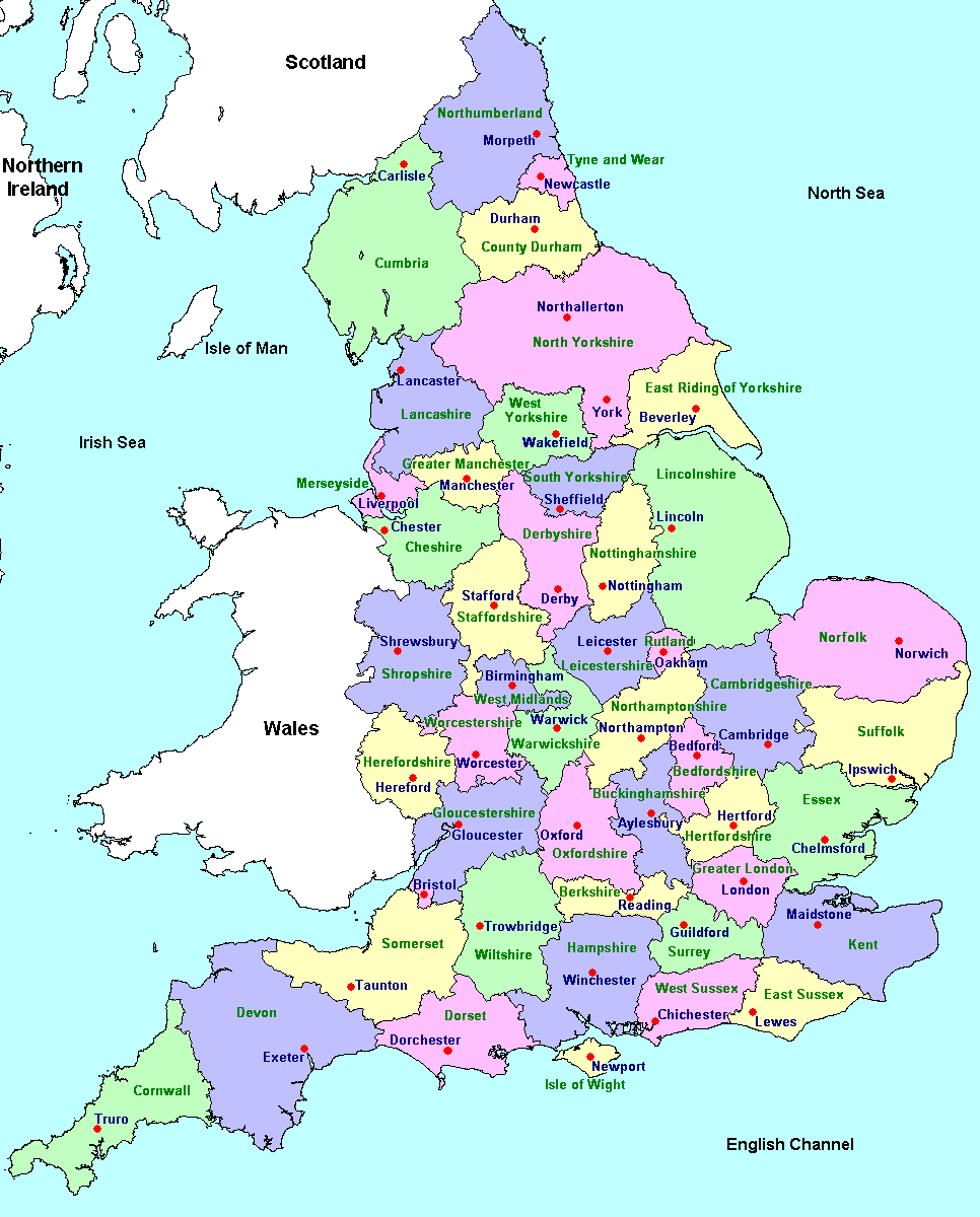 The map of the UK
