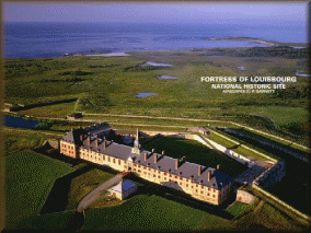 Diagram showing the Fortress of Louisbourg National Historic site