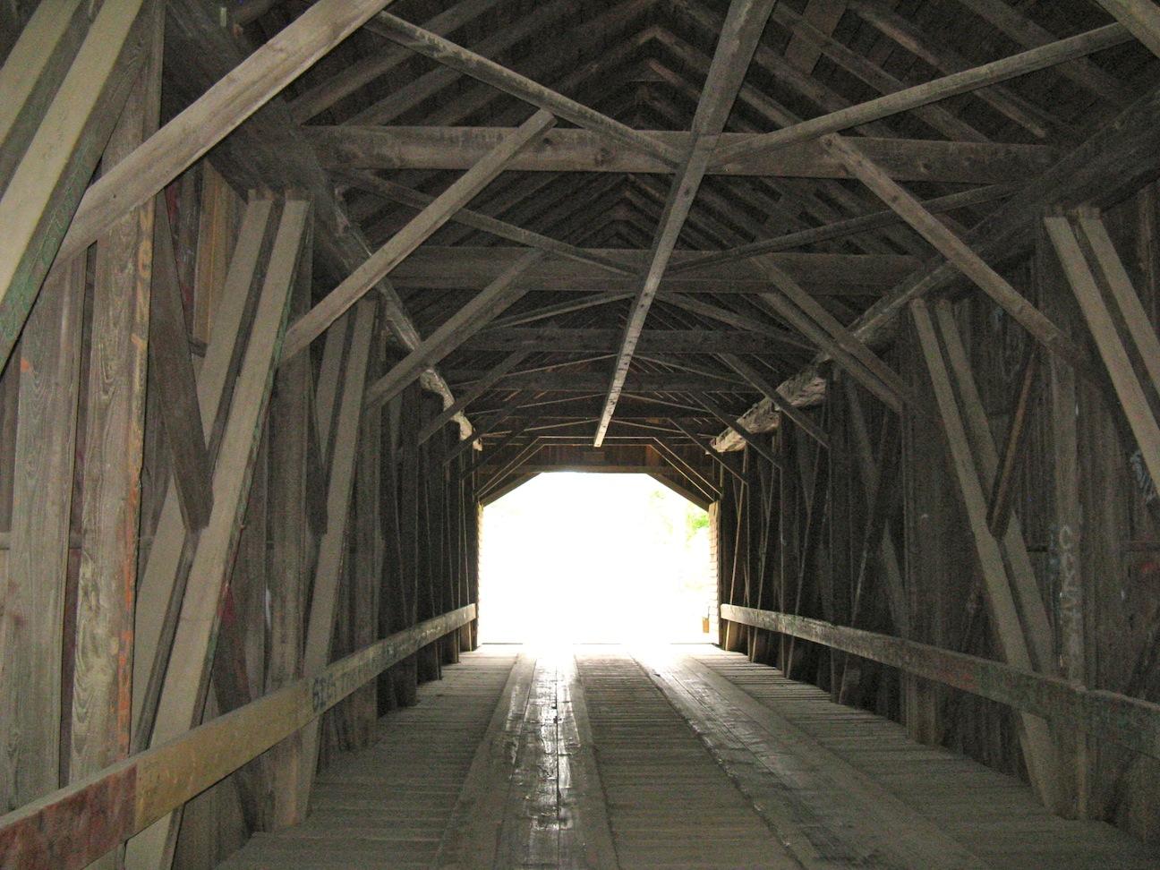 The interior side of the bridge