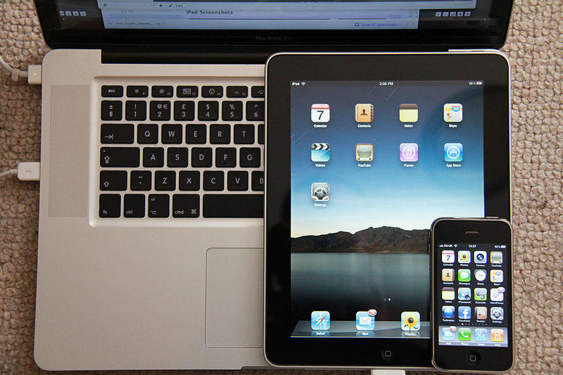 Mac laptop, iPad, and the iPhone, Apple’s main product lines