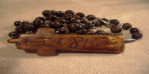 An ancient rosary, which was made in 1816.