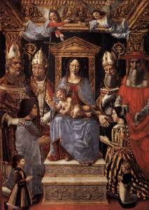 Ludovico il Moro and his family Kneeling before the Virgin painting of 1494.