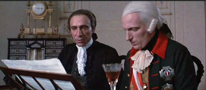 Salieri brags about being in a position to give music lessons to Emperor Joseph himself