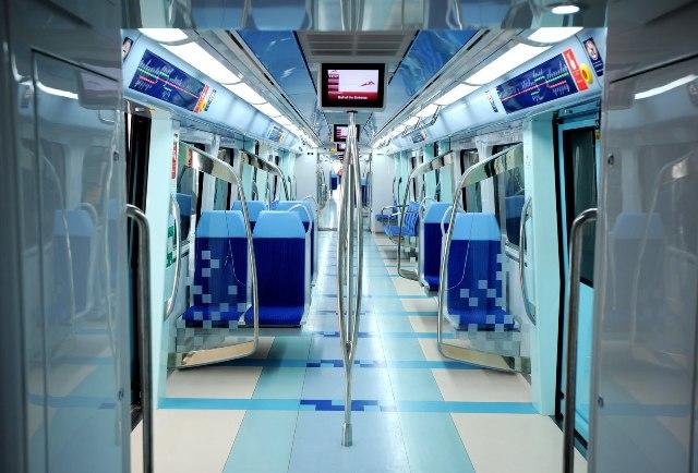 The Interior of Dubai Metro Train