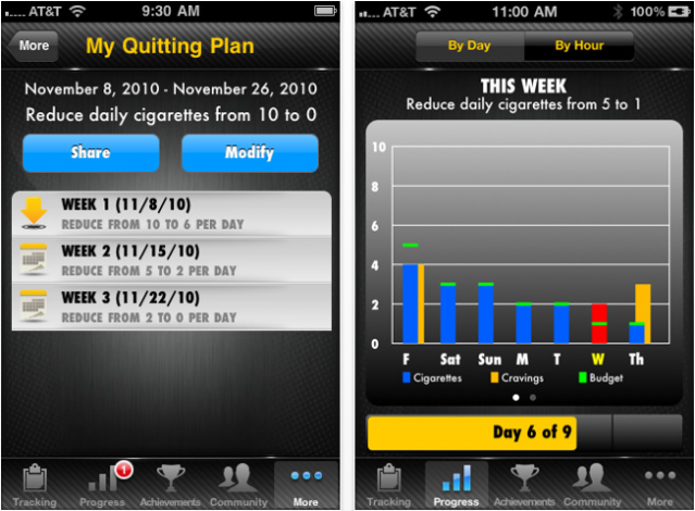 MyQuit Coach for iPhone users (Bell, 2011).