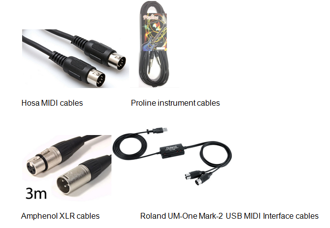Cables and connectors 