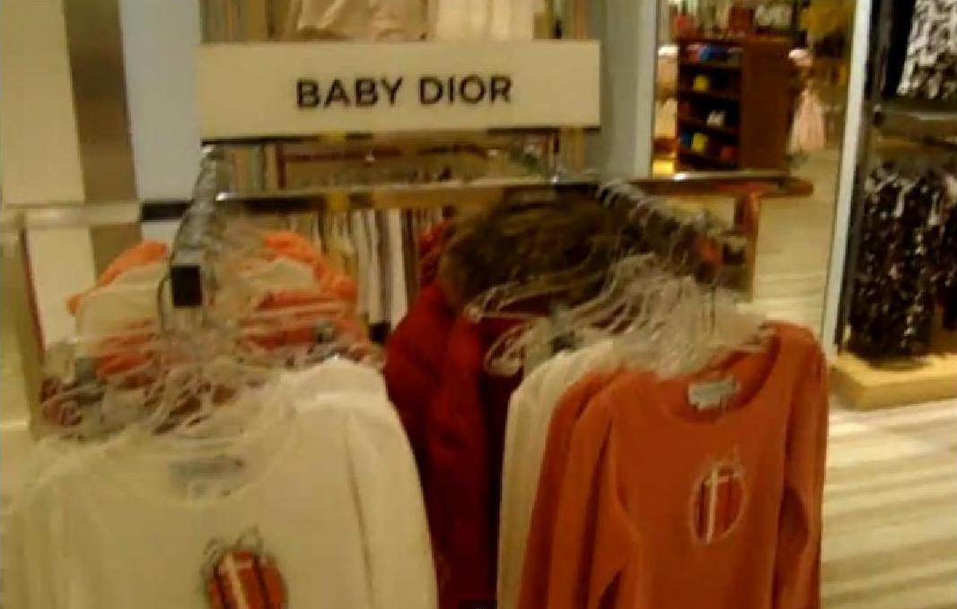 A collection of sweaters from Baby Dior (Amado n. pag.).