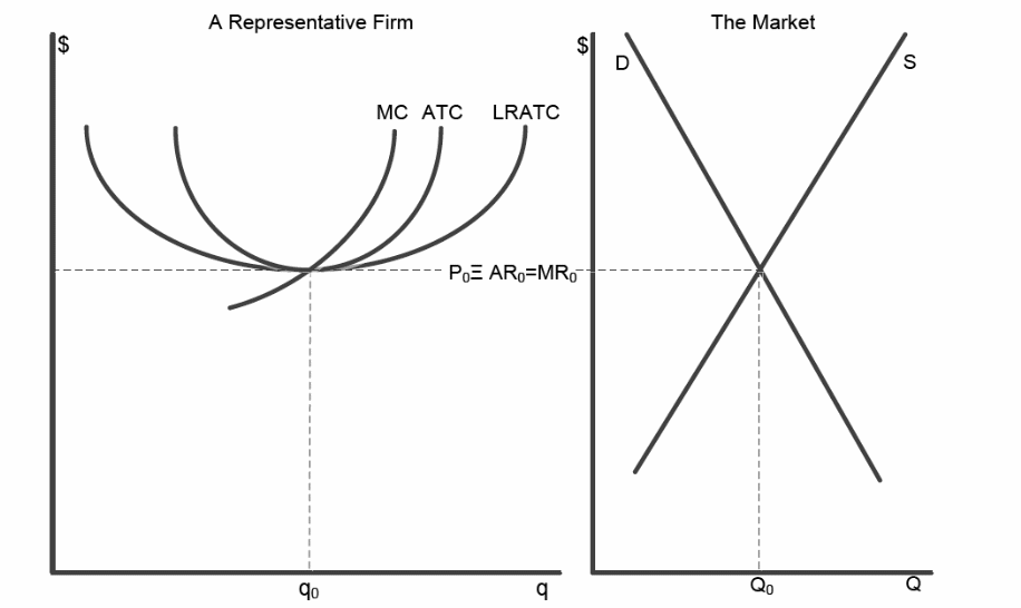 Representative supplier and the market equilibrium