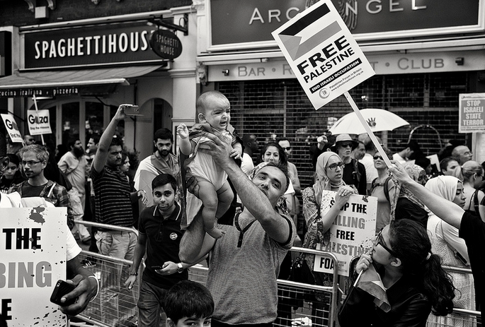 Palestine Protest in London (July 2014) by James Phillips.