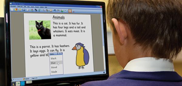 A learner using ReadPlease.