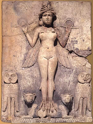 Image of Lilitu in the Mesopotamian culture