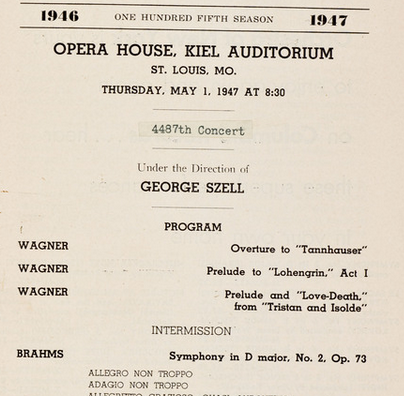 The program for Wagner and Brahms.