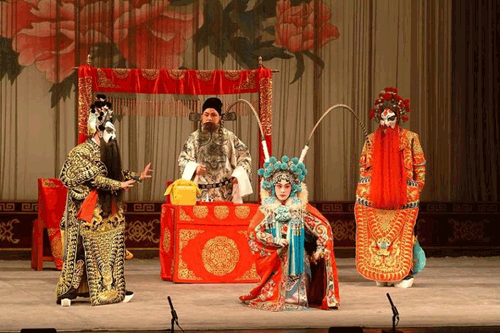 A scene in Beijing opera.