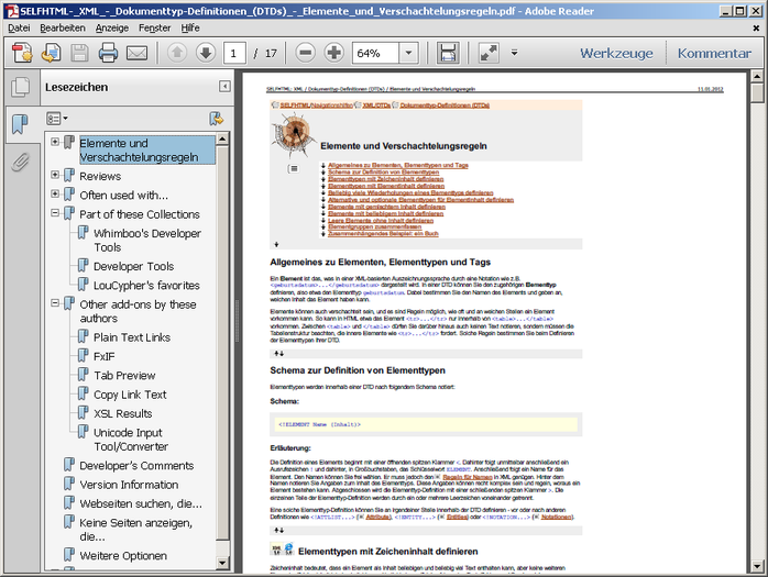 Mozilla Firefox PDF view