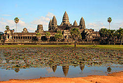The Angkor Wat temple.